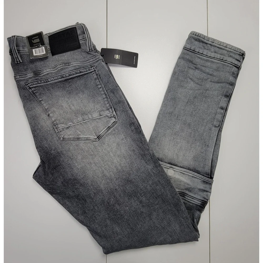 G-Star Raw Mens Sz 34/36 Airblaze Skinny Jeans Antic Faded Radium Gray $260 New